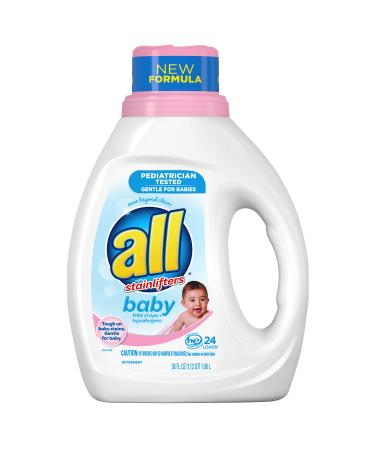 All Liquid Laundry Detergent Gentle for Baby 24 Loads 36 fl oz