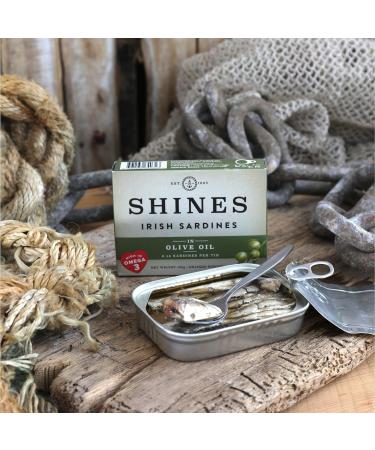 Pack of Shines Irish Tinned Sardines - 3 Flavours Tomato Sauce Olive Oil and Sunflower Oil - Pilchards - Low Carb and High Protein - Canned Fish High in Omega 3 - 3x 106g Cans - Buy Online on SooperMarket.com