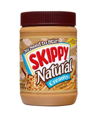 Skippy Natural Peanut Butter, Creamy, 26.5 oz