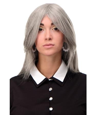WIG ME UP - Wig very long grey silver grey-black mix layered straight parting 75cm 3110-51