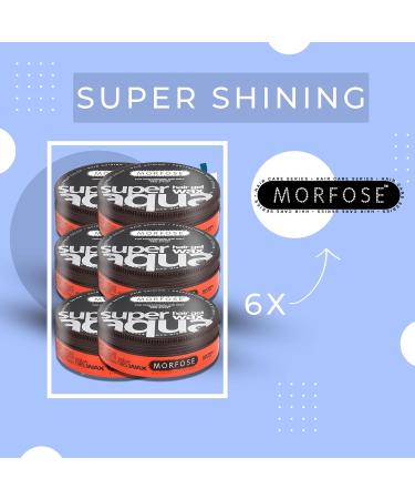 Morfose Hair Gel Wax 175ml Pack of 6 - Super Aqua | Best International Shipping - Buy Online on SooperMarket.com