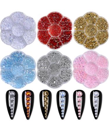 Fashion Half Beads Nail Art Decorations In Various Show Your Charm For Women And Girls Nail Art Accessories Multi-Color - Buy Online on SooperMarket.com