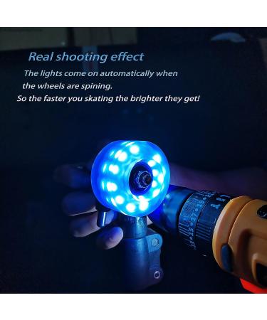 Nezylaf 4 Pack Light up Roller Skate Wheels 32x58mm 78A with Bearings - Indoor/Outdoor Skating & Skateboard Accessories - Buy Online on SooperMarket.com