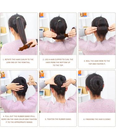 2 Pcs Bun Makers for Hair Brown Sponge Donut Ring Styler Bun Makers Easy Bun Makers Tool with Snaps and Hair band DIY Bun Styling 2 Sizes with 20 Pcs U-Clips. - Buy Online on SooperMarket.com