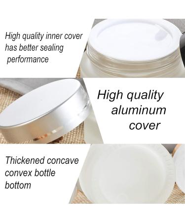 6 Pack 30ml Refillable Glass Cream Can - Leakproof Travel Container for Lotions Essential Oils & Lip Balm - Matte Transparent - Buy Online on SooperMarket.com