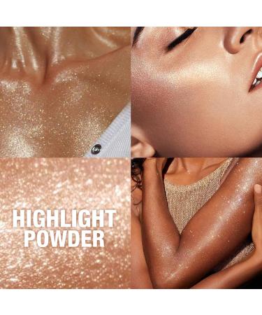 AKARY Silver Shimmer Powder Highlighter | Intense Glow Illuminator Makeup | High Impact Dewy Finish (0.25 oz - Buy Online on SooperMarket.com