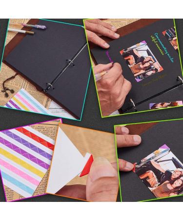 AIOR Photo Album Scrapbook  11 x 8.3 Inches 60 Black Pages Refillable Vintage Leather Scrapbook Album  DIY Memory Book  Couple Lover Anniversary Valentines Day Gifts for Him Her (Love) - Buy Online on SooperMarket.com
