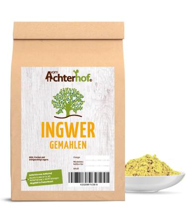 Ginger (1kg) Ginger powder from Achterhof Ginger root ground also for ginger tea 1 kg (1 pack)
