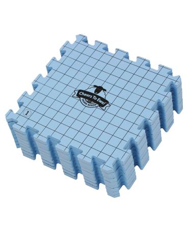 Cheers to Ewe! Foam Knitting Block Mat, Grid Blocking for Knitting Accuracy and Crochet,  Inch Thick with 1 Inch Grid, Pack of 9