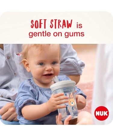 NUK Action Cup Toddler 12+ Months | Chameleon Effect | Leak-Proof Straw Cup | BPA-Free | Crocodile Green 230ml - Buy Online on SooperMarket.com
