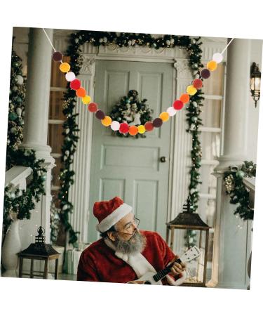 Cabilock String Wool Felt String Festival Hanging Decoration Colorful Pom Pom Garland Hairball Colorful Ball Assorted Color 1 220.00X2.00X2.00CM - Buy Online on SooperMarket.com