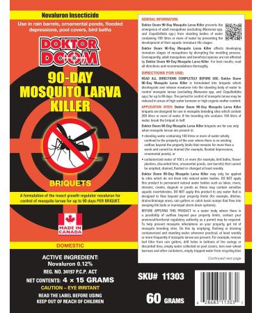 Doktor Doom 90-Day Larva Killer Mosquito/Insect Briquets/Dunks 4-pk - Buy Online on SooperMarket.com