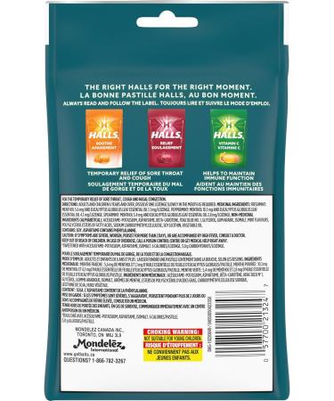 HALLS No Sugar Added Assorted Mint Cough Drops Throat Lozenges Sore Throat Relief Mentho-Lyptus 25 Lozenges Assorted Mint 25 Count (Pack of 1) - Buy Online on SooperMarket.com