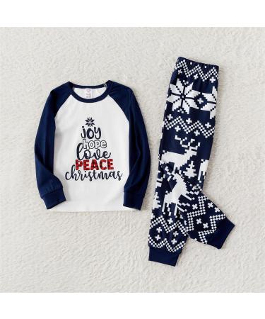 PatPat Family Matching Christmas Pajamas Set | Tree Snowflake Letters | Long Sleeve Sleepwear | Blue XL - Buy Online on SooperMarket.com