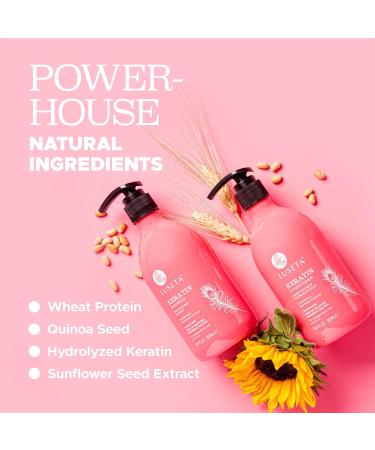 Luseta Keratin Shampoo for Dry Damaged Hair Smoothing & Nourishing Formula for Color Treated Hair | 16.9 Oz - Shop Now - Buy Online on SooperMarket.com
