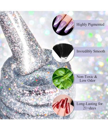 MEET ACROSS UV Nail Polish Set Cat Eye Magnetism Gel Nail Polish Set Sky Effect Colourful Soak Off UV/LED Gel Nail Polish Kit Nail Art Gift Kit 6 Colours with Free Magnet Stick Multicolor - Buy Online on SooperMarket.com