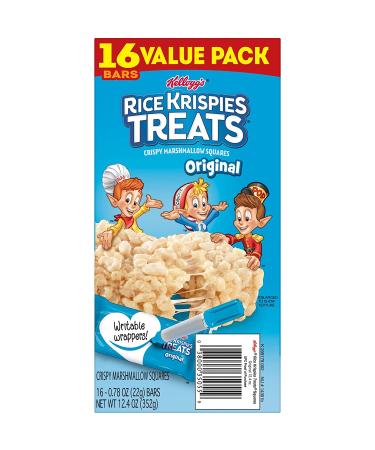 Rice Krispies Treats Marshmallow Snack Bars Value Pack - Original 12.4oz Box (16 Bars) - Buy Online on SooperMarket.com