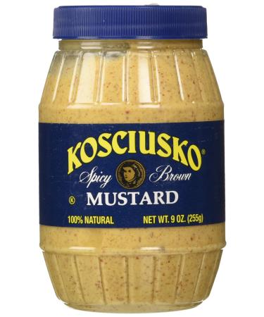 Kosciusko Spicy Brown Mustard, 9 oz 9 Ounce (Pack of 1)