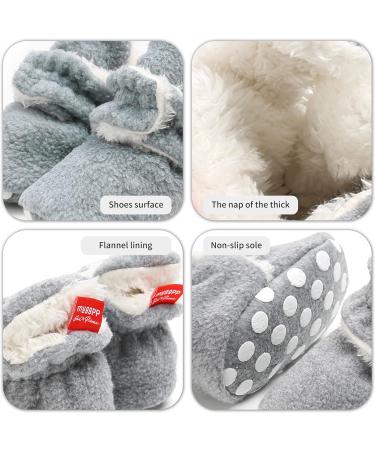 TMEOG Baby Booties | Infant Winter Slippers | Newborn First Walking Shoes | Boys Girls 0-18 Months | Light Grey Furry - Buy Online on SooperMarket.com