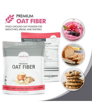 Naturtonix Premium Oat Fiber - Low Carb Flour Alternative - 1 lb Pack - Non-GMO, Vegan, Gluten Free - Keto Friendly - Buy Online on SooperMarket.com