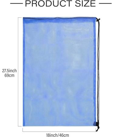 AceAcr 18x27 Mesh Gear Bag - Diving Backpack Drawstring Net Bag | Snorkel Equipment, Gym, Beach, Sports Balls, Laundry | Orange, Blue, Black - Buy Online on SooperMarket.com