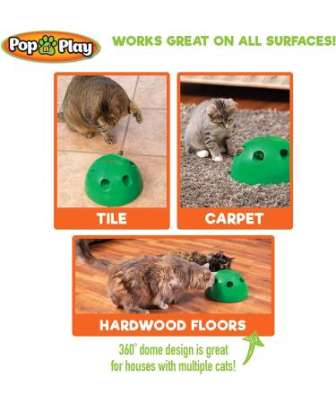 Pop N Play Interactive Motion Cat Toy | Electronic Smart Feather & Mouse Teaser | Cat Mouse Squeak Sound | Auto Shut Off | Best Cat Toy Ever! - Buy Online on SooperMarket.com
