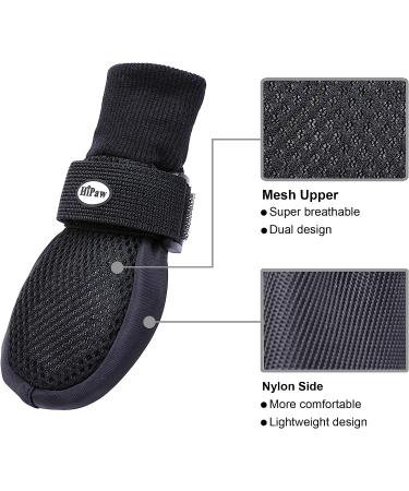 Hipaw Breathable Dog Boots Large - Nonslip Paw Protector for Hardwood Floors | Black | 2.55 insole width - Buy Online on SooperMarket.com