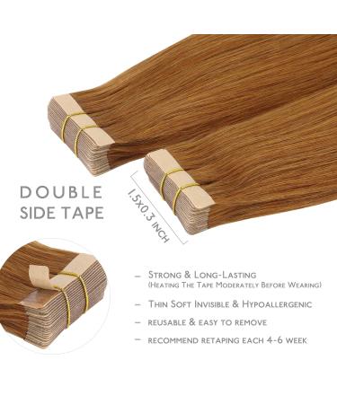 Buy If Salife Real Hair Tape Extensions - 20Pcs 30g 10 Inch Auburn Ginger Remy Skin Weft - Invisible Tape for Perfect Volume - Buy Online on SooperMarket.com