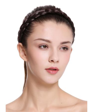 Buy WIG ME UP CXT-005-006 Braided Hairband Headband - Clip-In 2cm Wide Brown Braid for Traditional Costumes | International Shipping Available - Buy Online on SooperMarket.com