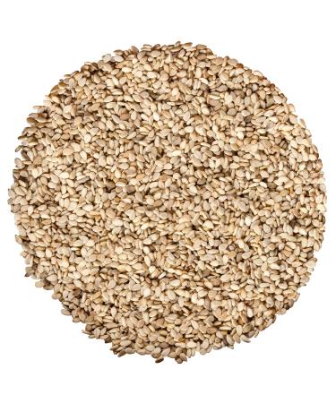 Organic Unhulled Sesame Seeds 2 lbs - Non-GMO, Raw White Sesame Seeds - Kosher, Vegan - High in Fiber, Protein, Iron - Crunchy Texture - Ideal for Baking - Buy Online on SooperMarket.com