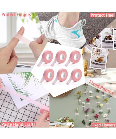 Vaktop Lash Tape Set - 6 Rolls with Tweezers & Scissors for Eyelash Extensions | Breathable & Stylish Pink Lash Tape (0.5 inch x 10 Yards) - Buy Online on SooperMarket.com