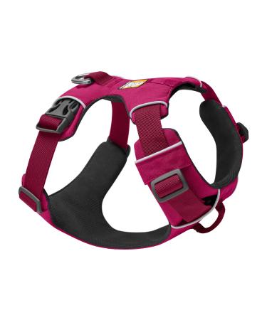 RUFFWEAR Front Range Dog Harness Reflective Padded No-Tug Dog Harness Hibiscus Pink M Hibiscus Pink Medium