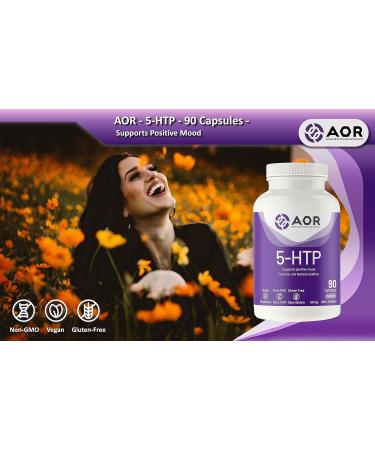 AOR - 5-HTP 50mg 90 Capsules - 5-Hydroxytryptophan - Mood Support Fibromyalgia Relief Migraine Headache Relief Depression Relief Insomnia Sleep Support and Serotonin Supplement - Buy Online on SooperMarket.com