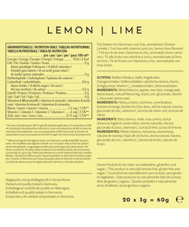 720 DGree Infuuzed Lemon Lime Drink Bags - 100 Sugar-Free Zero-Calorie Packs for Healthy Hydration - Perfect Iced Tea & Lemonade Alternative (60g 5 Pack) - Buy Online on SooperMarket.com