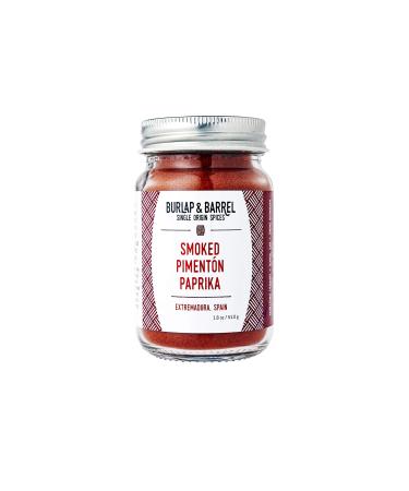 Burlap & Barrel - Smoked Pimentn Paprika - As seen on Shark Tank! Add Smokiness to Dry Rubs, Chicken, Pork, Hummus and Bean Dishes - Perfect for Vegetarians and Vegans - 1.8oz Glass Jar