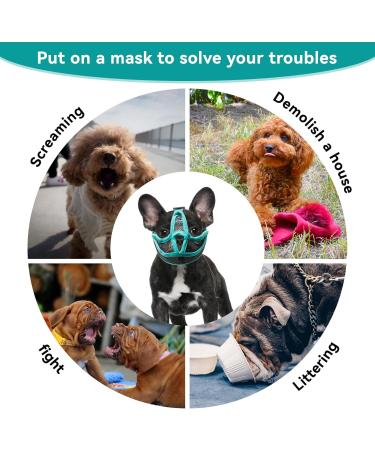 Adjustable Mesh Muzzle for Short Snout Dogs - Breathable Anti-Bite Solution for French Bulldogs - Buy Online on SooperMarket.com