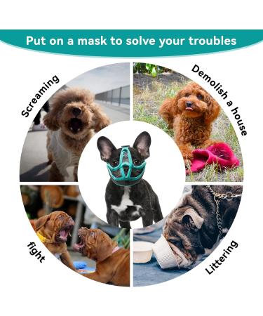 Breathable Dog Muzzle for Short Snouts | Adjustable Anti-Bite Mesh Muzzle for French Bulldogs & XL Breeds - Buy Online on SooperMarket.com