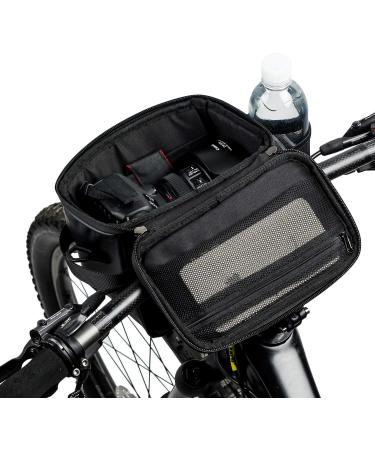 Rhinowalk Waterproof Bicycle Handlebar Pocket Bag - Matte Green | Front Wheel Camera & Cell Phone Holder with Transparent Window - Buy Online on SooperMarket.com