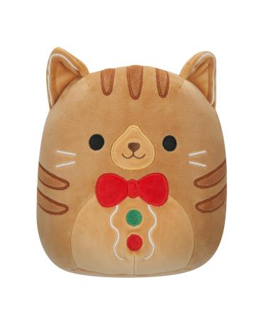 Squishmallows Original 7.5-Inch Gingerbread Cat Small-Sized Ultrasoft Plush