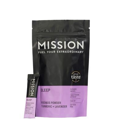 Sleep Matcha Tea (10 Sachets) | Rooibos Powder with Turmeric & Lavender 10 Count (Pack of 1)