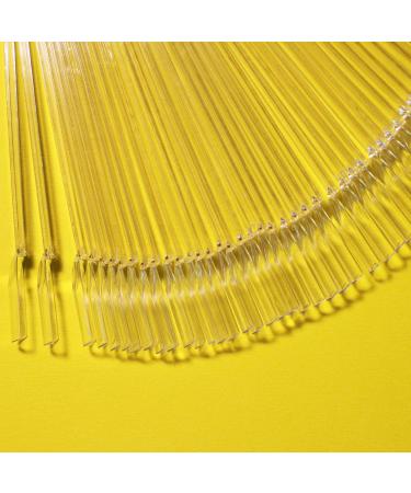 WORKIRO 100-Piece Nail Display Set with Ring & Number Stickers Transparent Almond Nail Tips for Art & Color Presentation - Buy Online on SooperMarket.com