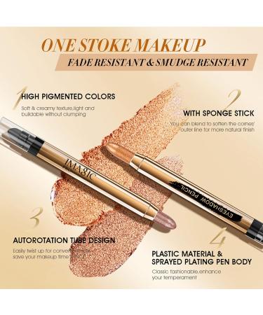DELISOUL Metallic Eyeshadow Stick | Matte & Shimmer Cream Shadow | Waterproof & Long Lasting | High Pigmented Eye Highlighter Pen - Buy Online on SooperMarket.com