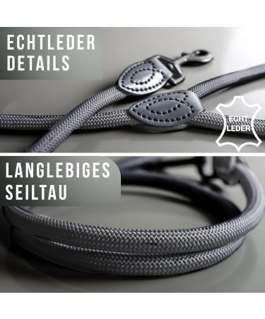 Premium 1.7m Training Leash for Medium to Large Dogs | Durable Braided Rope Leash in Anthracite - Ideal for Online Orders - Buy Online on SooperMarket.com