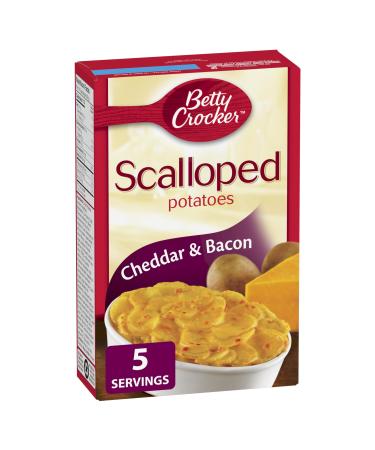 Betty Crocker Cheddar and Bacon Scalloped Potatoes 148 Grams package of Scalloped Potatoes Cheddar Bacon 148 g (Pack of 1)