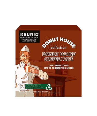 Donut House Collection Light Roast K-Cup Coffee Pods 12 Count For Keurig Coffee Makers Coffee Unflavored 12 count (Pack of 1)