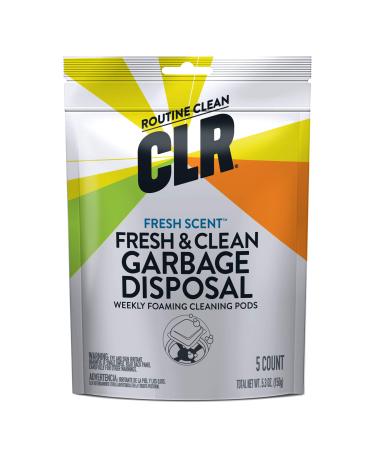CLR Fresh & Clean Garbage Disposal, Fresh Scent Weekly Foaming Cleaning Pods, 5 Pods Total (Packaging May Vary) 5 Count (Pack of 1)