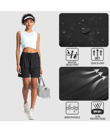 SANTINY Women's Quick Dry Hiking Cargo Shorts - Black, X-Large - Buy Online on SooperMarket.com