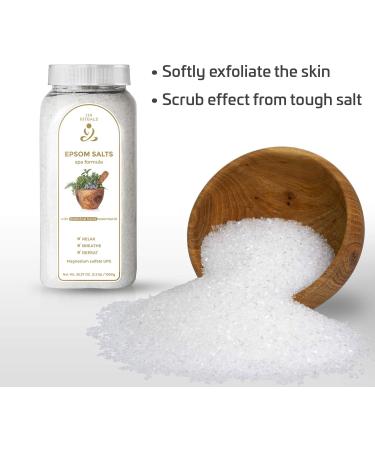 Zen Rituals Epsom Bath Salts - 1 KG Medicinal Herbs Spa Formula with Pure Magnesium Sulfate | International Shipping - Buy Online on SooperMarket.com