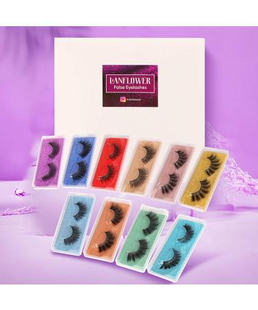 Wholesale Faux Mink Eyelashes - 10 Styles, 60 Pairs, 3D Lashes in Portable Boxes - Buy Online on SooperMarket.com