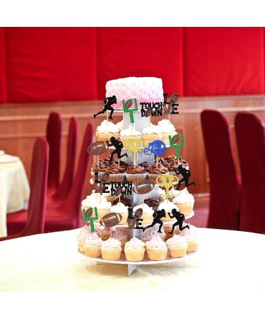 Rsstarxi 24 Pack Rugby Ball Cupcake Toppers Black Football Cupcake Toppers Football Players Sport Cupcake Picks Super Rugby Touch Down Sports Theme Baby Shower Birthday Party Cake Decorations Design 2 - Buy Online on SooperMarket.com